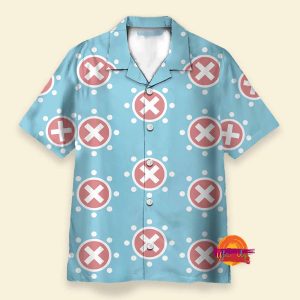 Personalized Chopper Logo Blue One Piece Hawaiian Shirt
