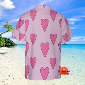 Personalized Corazon Donquixote Rosinante Pink Heart One Piece Hawaiian Shirt 2