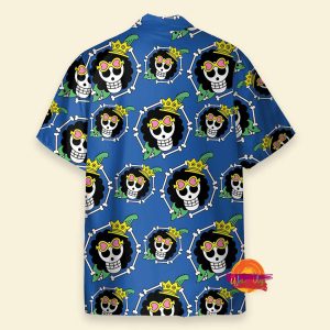 Personalized Hippie Trip Brook Blue One Piece Hawaiian Shirt 2