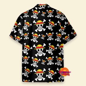 Personalized Luffy Pirate Logo One Piece Hawaiian Shirt 2