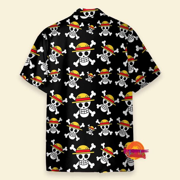 Personalized Luffy Pirate Logo One Piece Hawaiian Shirt