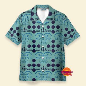 Personalized Marine x World Government One Piece Hawaiian Shirt 1
