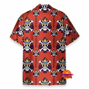 Personalized Portgas D Ace Jolly Roger One Piece Hawaiian Shirt 2