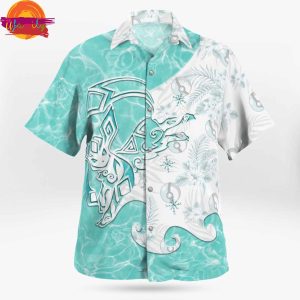 Pokemon Eevee Glaceon Hawaiian Shirt 3