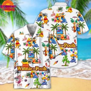 Bear And Friends Cartoon Button Up Hawaiian Shirts