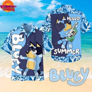 Bluey Hello Summer Hawaiian Shirt 1
