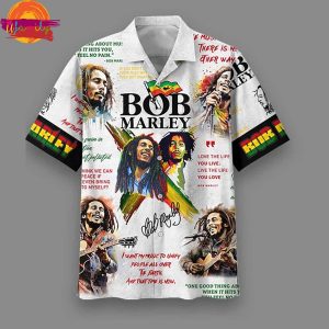 Bob Marley Music Unify People On Earth Hawaiian Shirt 2