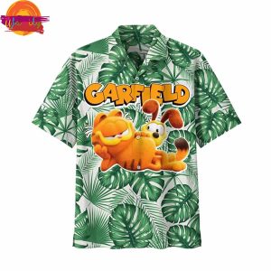 Cartoon Garfield Tropical Hawaiian Shirt 3