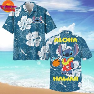 Cartoon Stitch Aloha Hawaiian Shirt