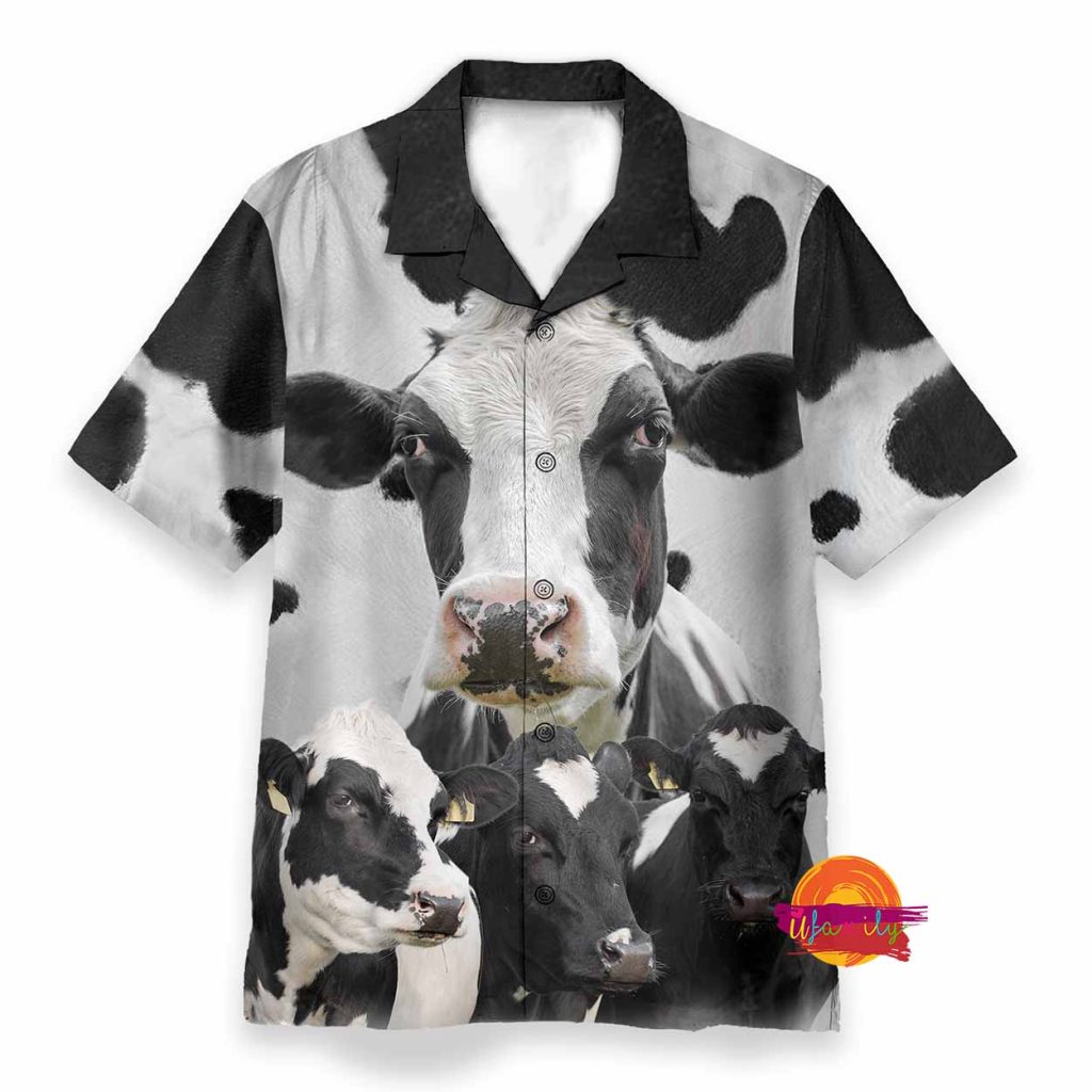 Cow Great Funny Button Hawaiian Shirt For Farmer