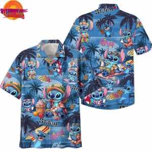Custom Stitch Aloha Palm Tree Hawaiian Shirt 1