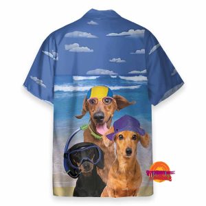 Dachshund Summer Beach Hawaiian Shirt 1