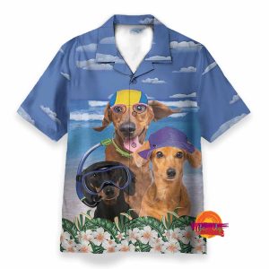 Dachshund Summer Beach Hawaiian Shirt 2
