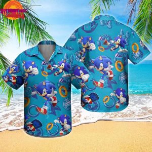 Game Sonic Pattern Hawaiian Shirt