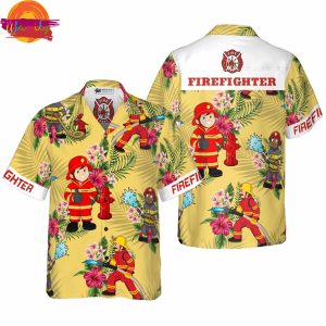 Graphic Proud Firefighter Hawaiian Shirt