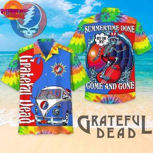 Grateful Dead Summertime Done Hawaiian Shirt Style 1