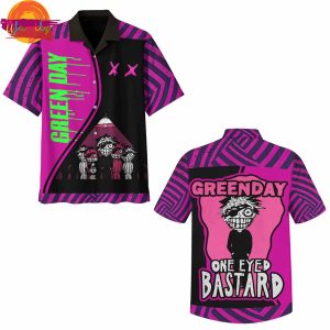 Green Day Purple Hawaiian Shirt 1
