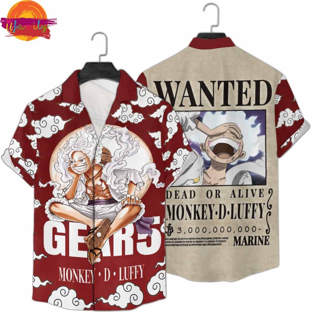 Monkey D Luffy Gear 5 Wanted Hawaiian Shirt