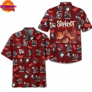 Music Slipknot Pattern Red Hawaiian Shirt 1