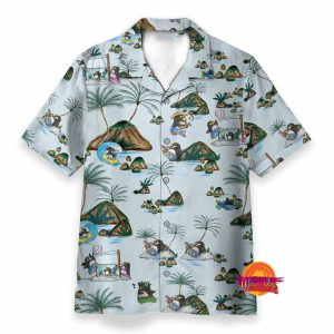 Penguin On The Beach Tropical Pattern Hawaiian Shirt 2