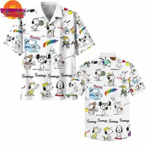 Snoopy Pattern Hawaiian Shirt 1
