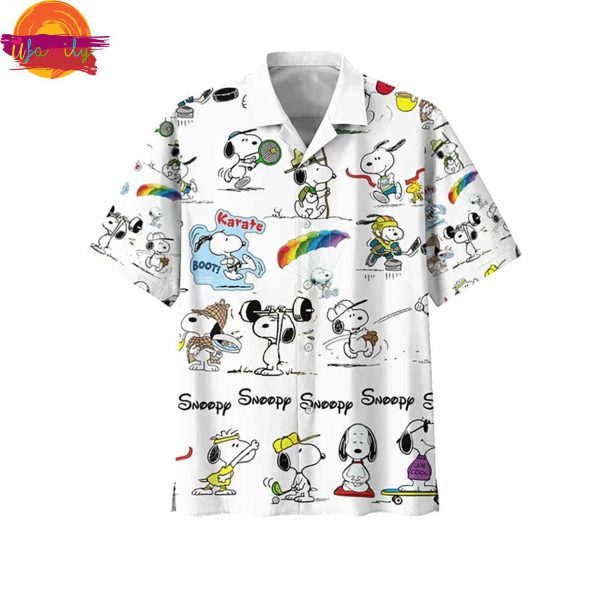 Snoopy Pattern Hawaiian Shirt