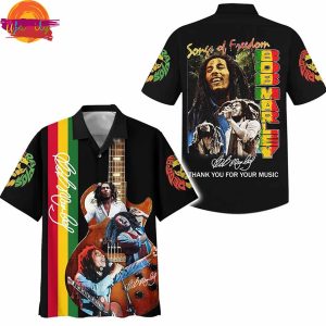 Song Of Freedom Bob Marley Thank You For Your Music Hawaiian Shirt 1