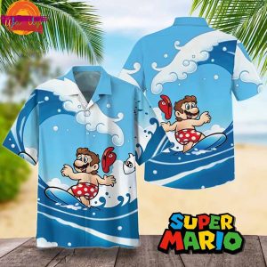 Super Mario Surfing Summer Beach Hawaiian Shirt