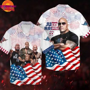 WWE Dwayne The Rock Just Bring It 4th Of July Hawaiian Shirt