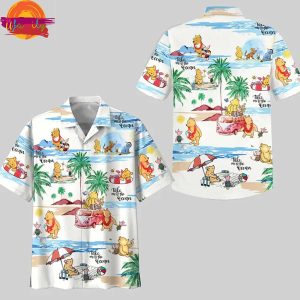Winnie The Pooh Island Pattern Hawaiian Shirt