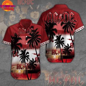 ACDC Sunset Palm Tree Hawaiian Shirt