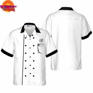 Chef Jacket White Hawaiian Shirt
