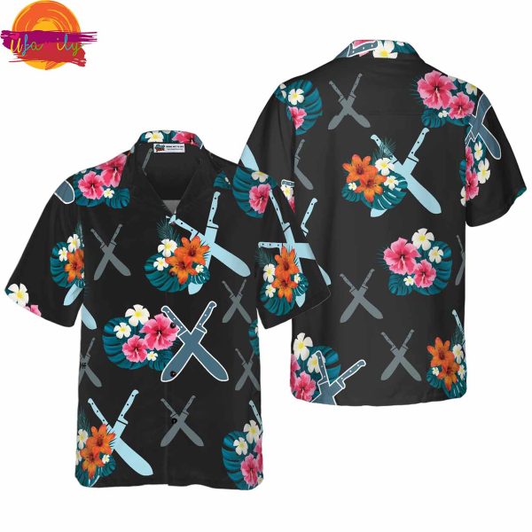 Chef Knives Tropical Hawaiian Shirt