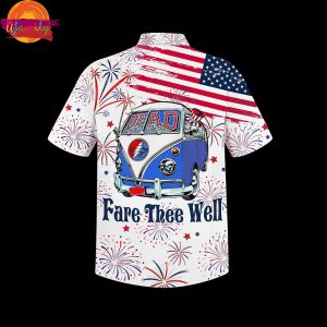 Grateful Dead Fare Thee Well 4th Of July Hawaiian Shirt 3