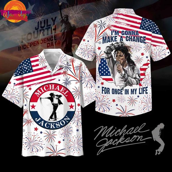 Happy 4th Of July Michael Jackson Hawaiian Shirt