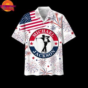 Happy 4th Of July Michael Jackson Hawaiian Shirt 3