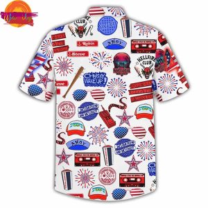 Happy 4th Of july Pattern Hawaiin Shirt For Men 3