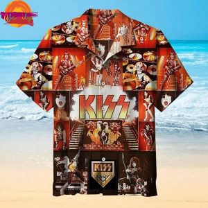 Kiss Army Orange Hawaiian Shirt