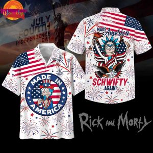 Rick And Morty 4th Of July Hawaiian Shirt