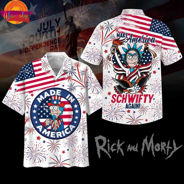 Rick And Morty 4th Of July Hawaiian Shirt