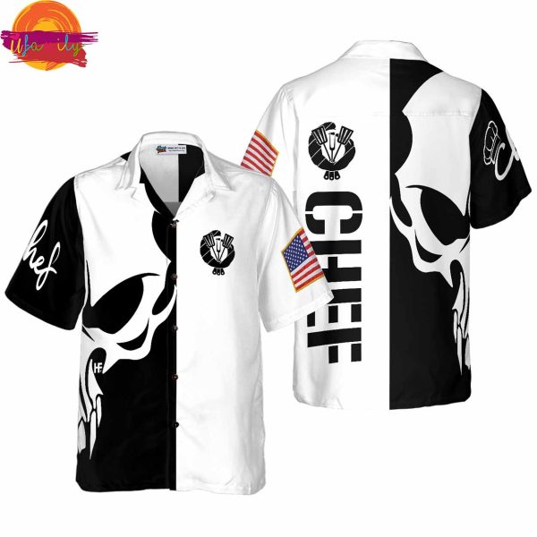 Skull Chef American Hawaiian Shirt Style