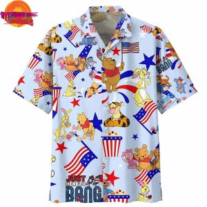 Winnie The Pooh And Friends Independence Day Hawaiian Shirt 3