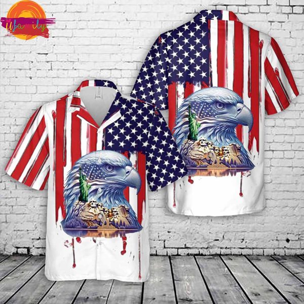 4th Of July American Bald Eagle Hawaiian Shirt