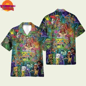 Amazing Hippie Weed And Mushroom Hawaiian Shirt Style