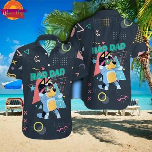 Bluey Rad Dad Summer Hawaiian Shirt Style