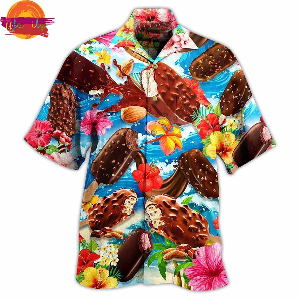 Chocolate Ice Cream Love It Hot Summer Hawaiian Shirt Style