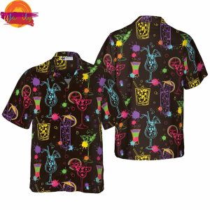 Colorful Cocktail Bartender Hawaiian Shirt