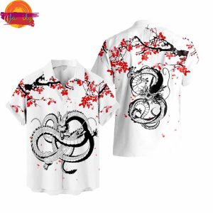 Dragon Ball Shenron Japanese Cherry Blossom Hawaiian Shirt