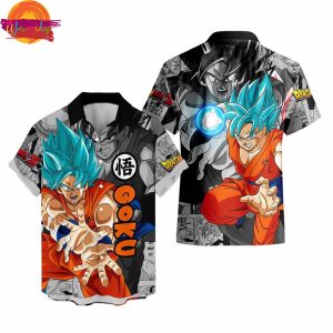 Dragon Ball Son Goku SSJ Blue Hawaiian Shirt