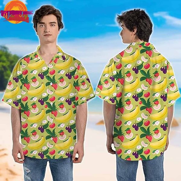 Fruit Banana And Strawberry Hawaiian Shirt